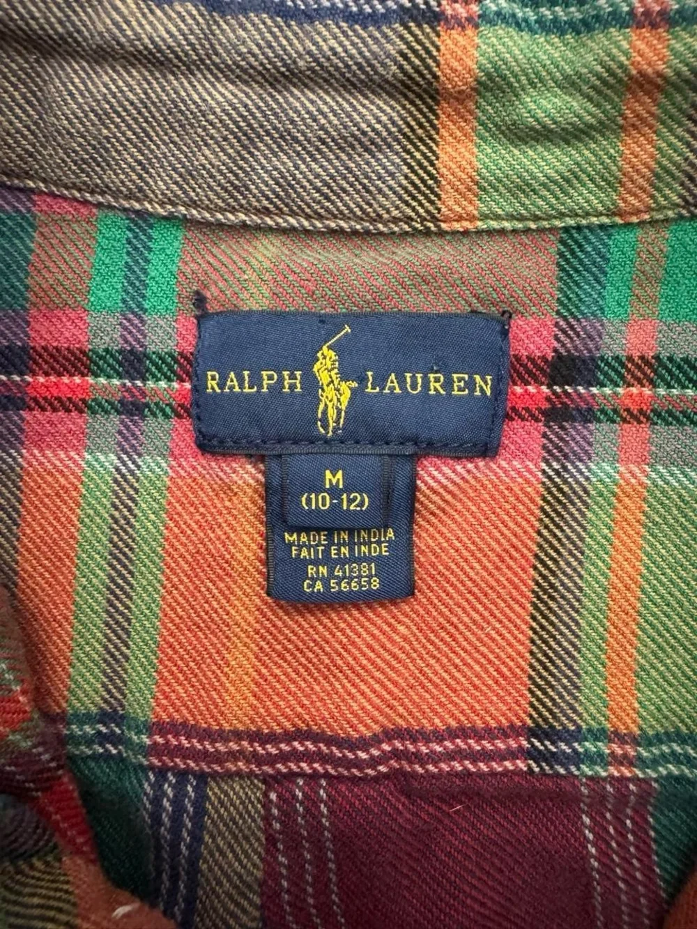 Ralph Lauren Kids Red, Green, and Purple Plaid Button-Up Shirt
